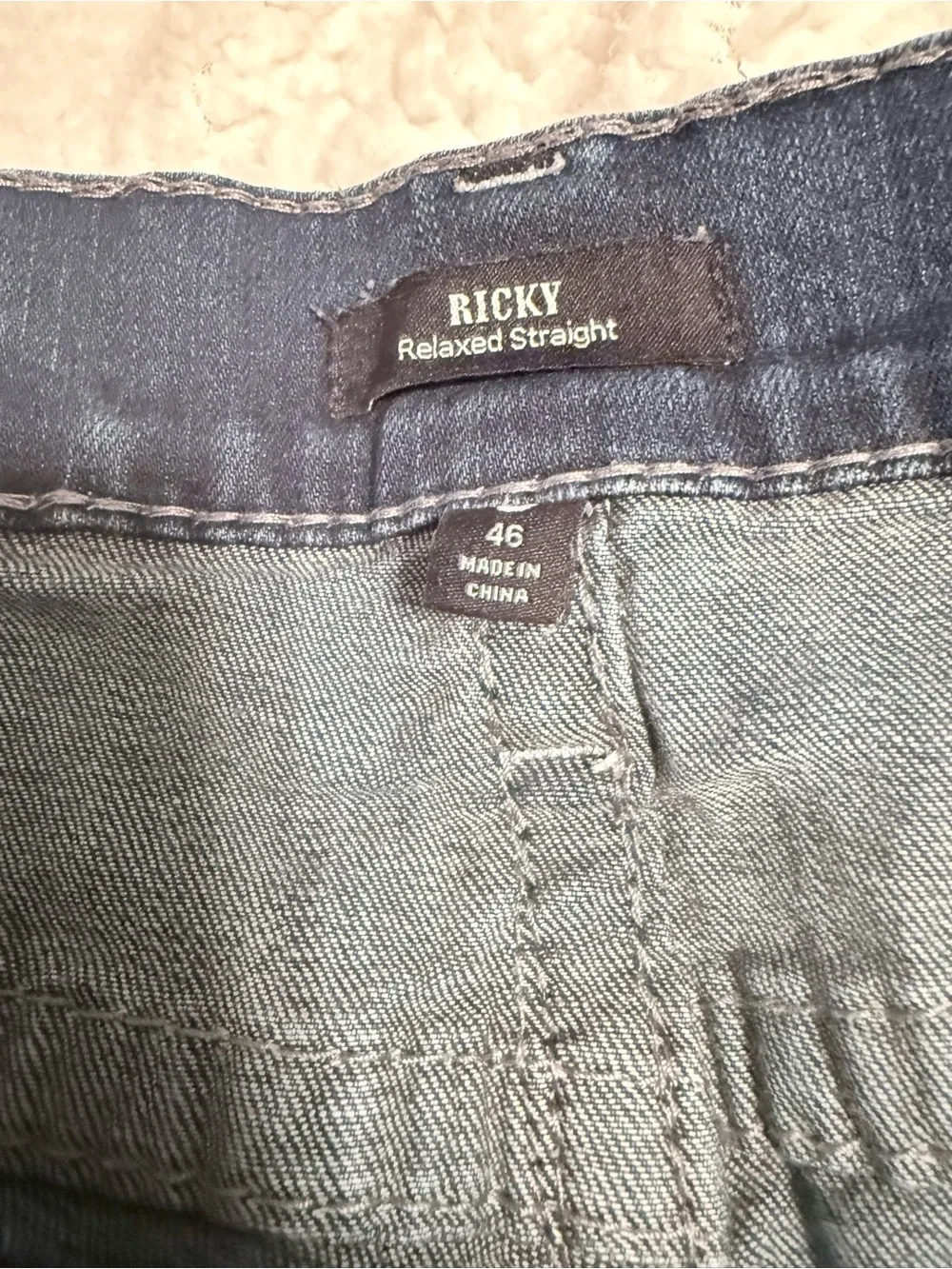 True Religion Men's Straight Jeans - Dark Blue Denim 46x32